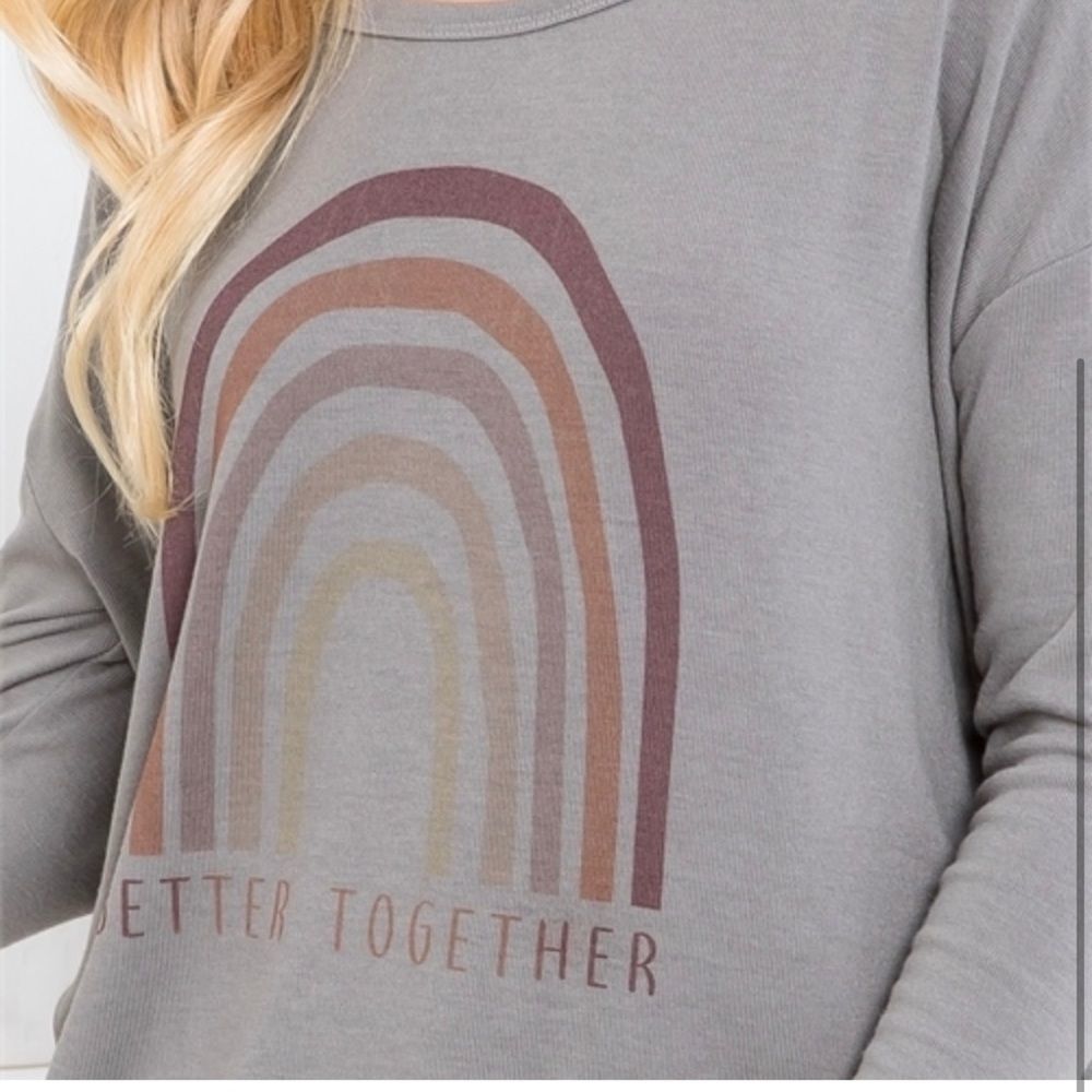 Better Together Rainbow Graphic top